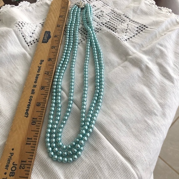 Vintage Stamped Japan 3 Layered Beaded Necklace - Picture 4 of 4